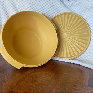 Vintage Tupperware Salad Bowl Harvest Gold